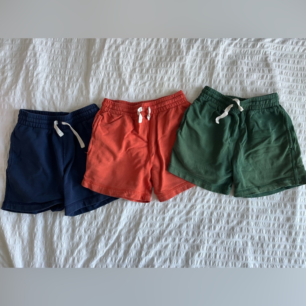 Hanna Andersson French Terry Cotton Boys midi Shorts (lot of 3)
